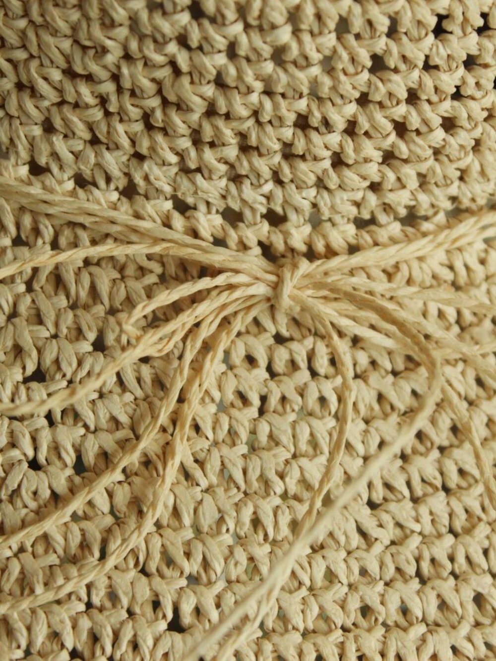 Vintage 2000s Hat, Y2K Paper Straw Wide Brimmed Sunhat, Millinery - Picture 7 of 12